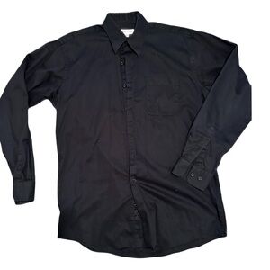 Pronto Uomo 16, 36/37 dark navy blue long sleeve dress shirt